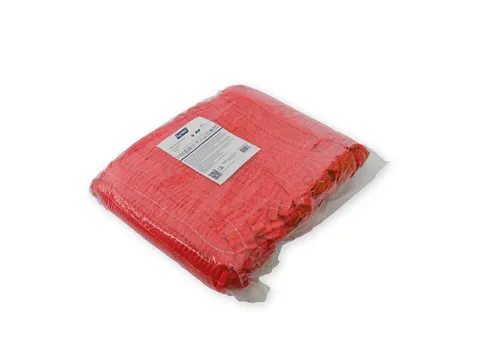 Haarnet Hynex clip non-woven rood pp 100 stuks