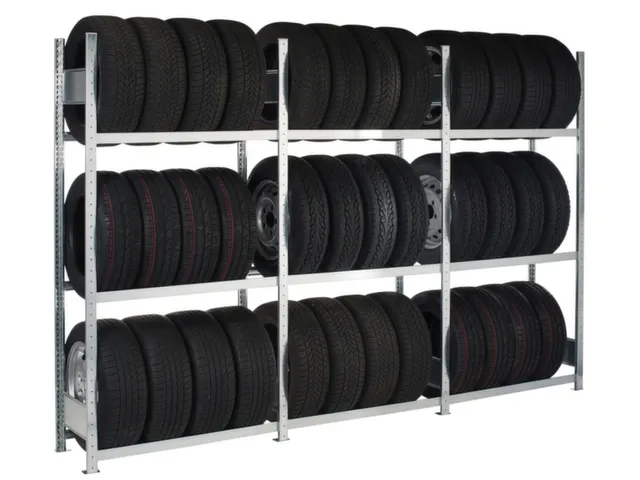 Bandenstelling Basis Hxbxd 3000x1300x400mm 5etages Vaklast 150kg