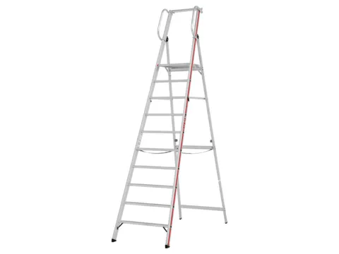 platformladder,bordes HxBxD 2340x440x400mm,10treden,aluminium