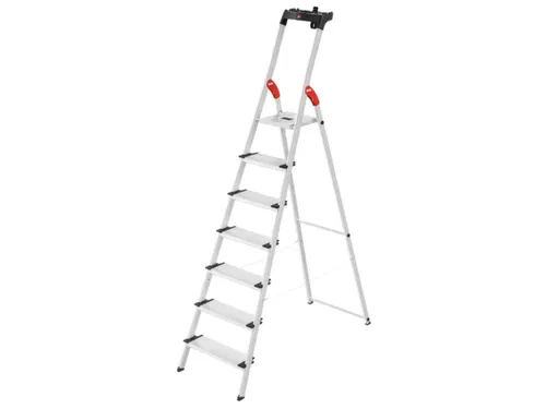 veiligheidsladder,eenzijdig,7 XXL treden,Stand H 1,5m,balk L 2,33m