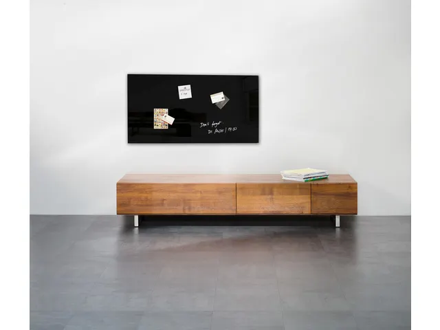 Glas/magneetbord Sigel Zwart 91x46 Zwart