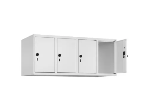 opzetkast,v. locker,4vak.,vak B 300mm,HxBxD 500x1200x500mm,vleugeldeur