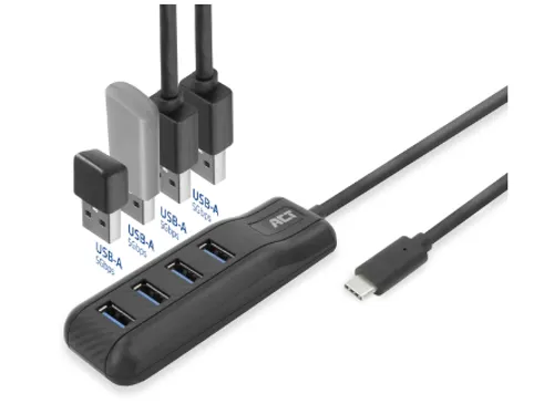 USB-C Hub 3.0 4 poorts USB-A