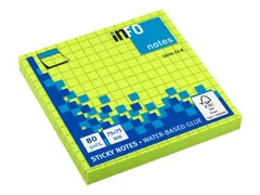 Notitieblok 75x75mm Brilliant groen 80 blad ruitjes