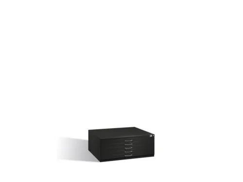tekeningenkast,HxBxD 420x1100x765mm,romp RAL7021,front RAL3003