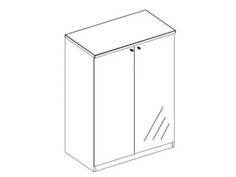 vitrinekast,HxBxD 1545x800x445mm,3xhouten vloer,4 OH,Bl-wit