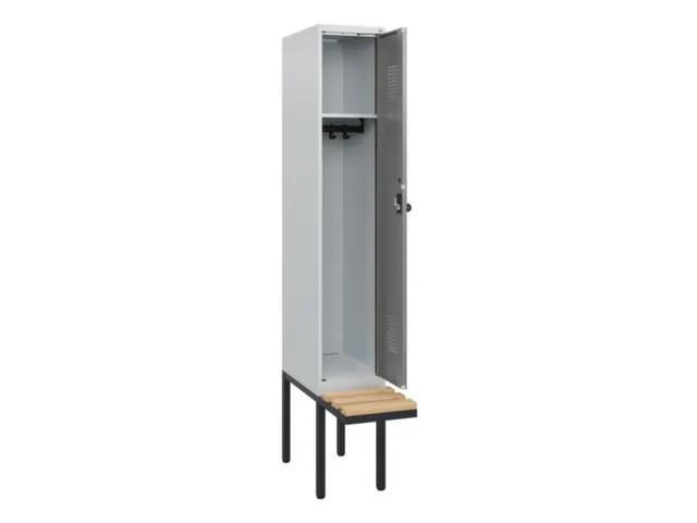 locker met bank,HxBxD 1950x300x815mm,1vak,vak B 300mm,draaigrendel