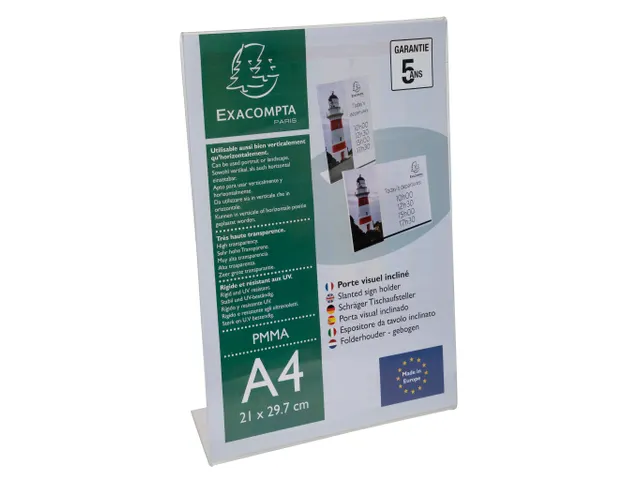 Folderhouder hellend A4 transparant