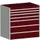 ladekast,HxBxD 1000x1050x750mm,7lade(n),lade voor zware lasten