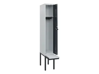 locker met bank,HxBxD 1950x300x815mm,1vak,vak B 300mm,draaigrendel - 1
