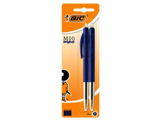 Balpen Bic M10 medium blauw blister à 2 stuks - 2