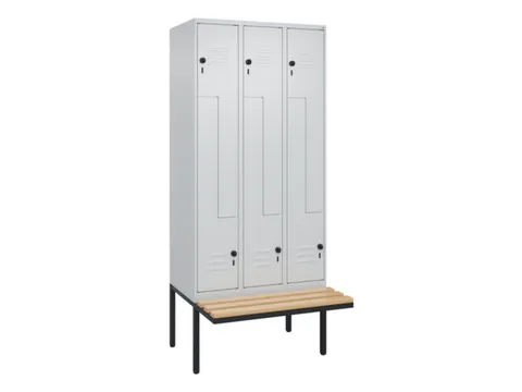 Z-garderobekast,HxBxD 2120x900x815mm,6vak,vak B 300mm,draaigrendel