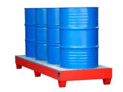 Systeem-Opvangbak Rood 4x 200l 222l 250x 2400x 800mm Rooster