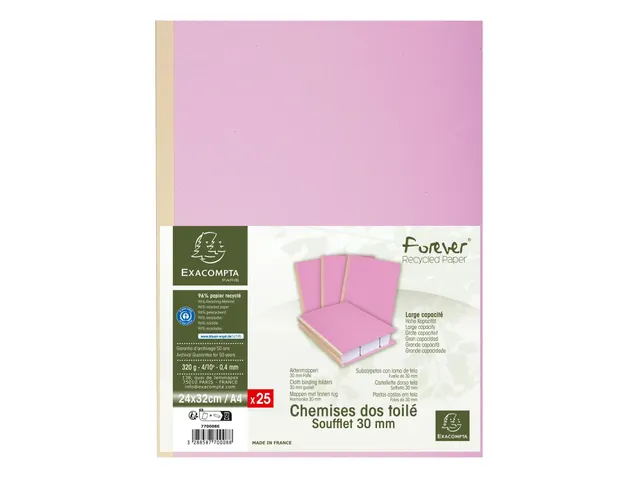 PK 25 map linnen rug FOREVER lila