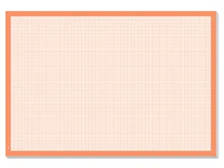 Schrijfonderlegger van papier, Graph, millimeter geruit, wit/oranje, 5 - 1