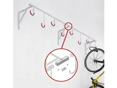 Fiets-Hangrek 8Plaatsen L 2600Mm Wandmontage