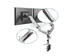 Bras 2 édrans 15-32 inch Vérin Argent