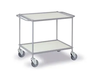 Universele Wagen 150kg 785x500mm 2 Etages Met Beugel Zilvergrijs - 2