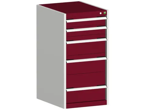 ladekast HxBxD 1000x525x525mm 5laden romp RAL7035 front RAL3004