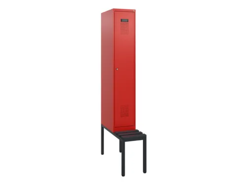 locker met bank,HxBxD 1950x300x815mm,1vak,vak B 300mm,cilinderslot