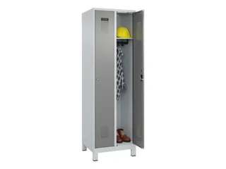 locker,HxBxD 1950x600x500mm,2vak,vak B 300mm,cil.-slot,voeten - 1