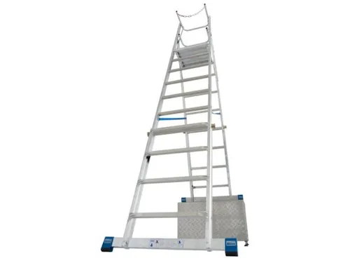 telescoop-platformladder,bordes HxBxD 2100-2600x500x450mm,aluminium