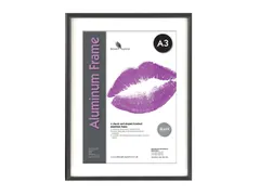 Fotolijst Seco A3 zwartkleurig Geborsteld aluminium. 11mm
