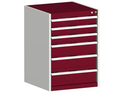 ladekast HxBxD 900x650x650mm 6laden romp RAL7035 front RAL3004