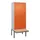 PBM-locker met bank,HxBxD 2120x800x815mm,2vak,vak B 400mm,cil.-slot