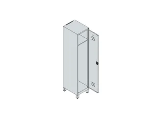 locker,HxBxD 1950x400x500mm,1vak,vak B 400mm,cil.-slot,voeten - 3