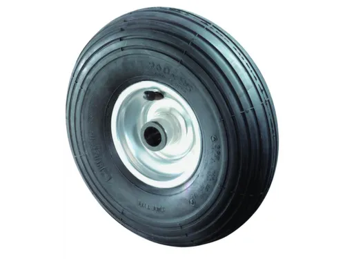 wiel,draagverm. 130kg,lucht m. groefprofiel,ØxB 260x85mm,naaf L 75mm