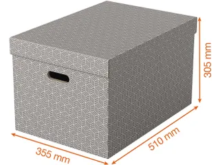 Home opbergdoos 355 x 51 x 305 cm grijs 3 stuks - 1