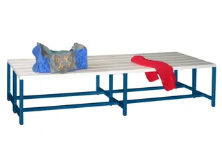 dubbele zitbank,HxLxD 430x2000x740mm,onderstel RAL5010 - 2