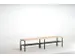 banc-patère,HxLxP 450x1500x350mm,barrettes en bois,RAL7016