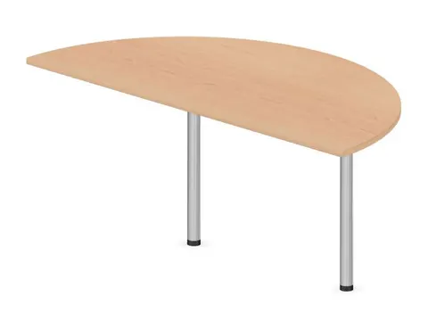 aanbouwtafel,i.h.v.,HxBxD 720-840x1600x800mm,halfrond,NE-esdoorn