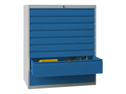 ladekast HxBxD 1200x1023x600mm 9laden slot RAL7035 front RAL5012