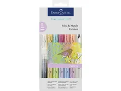 Gelatos aquarelkrijt Faber-Castell etui 15-delig pastelkleuren