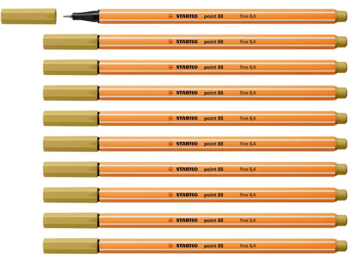 Fineliner STABILO point 88/66 fijn khaki