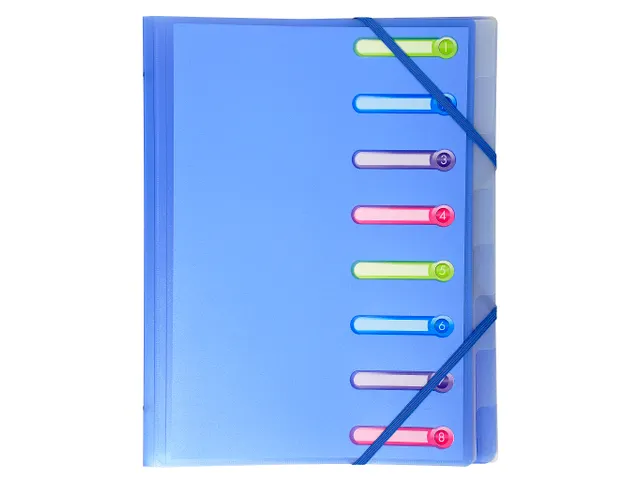 Sorteermap PP Chroma line 3klep 8 vak ass