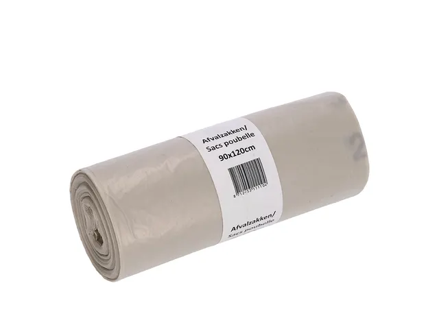 Afvalzak Cleaninq 90x120cm LDPE recycled T80 190 Liter transparant