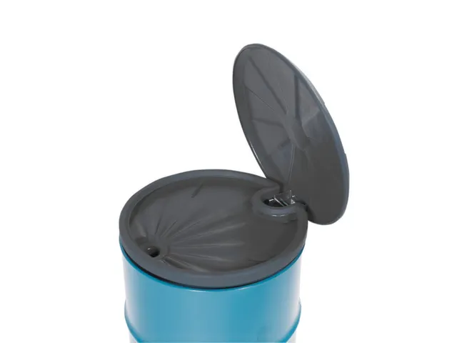 trechter,v. 200l vat,Ø 580mm,m. deksel,HDPE