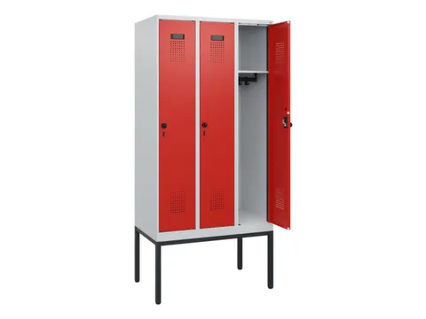 schoollocker,HxBxD 1950x900x500mm,3vak,vak B 300mm,draaigrendel