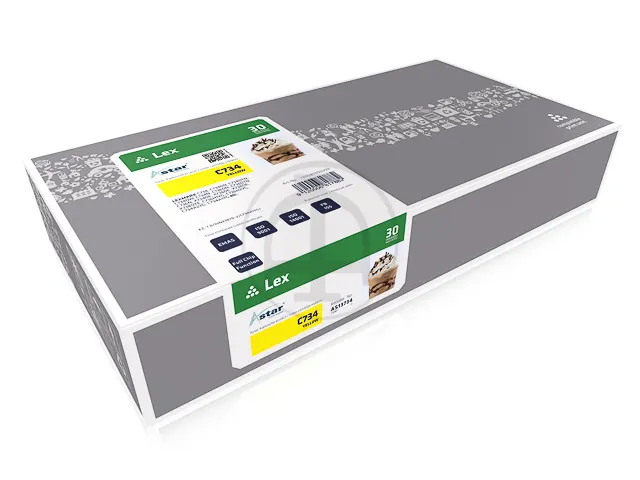 AS13734 Astar Lexmark C734A1YG Optra C toner geel rebuilt 6000pag chip
