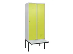 locker met bank,HxBxD 2120x800x815mm,2vak,vak B 400mm,cil.-slot