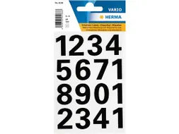 Etiket Herma 4168 25mm Getallen 0-9 Zwart Folie 2 vel