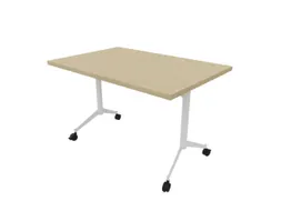 klaptafel,HxBxD 750x1200x800mm,hoekig,T-voet wit,ovale buis,blad eiken