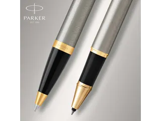 Balpen en Rollerpen Parker IM brushed metal GT medium 2 stuks - 5