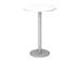 statafel,HxØ 1116x800mm,rond,schotelvoet zilverkleurig,ronde buis