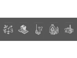 Pictogramset,5Xpictogram,Recyclebaar Afval,Papier,Restafval,Glas