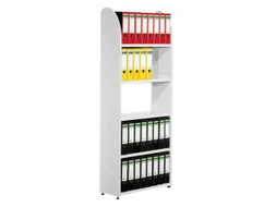 Basisveld 1900x800x325mm 5legborden 1zijpaneel Zonder Achterwand Wit